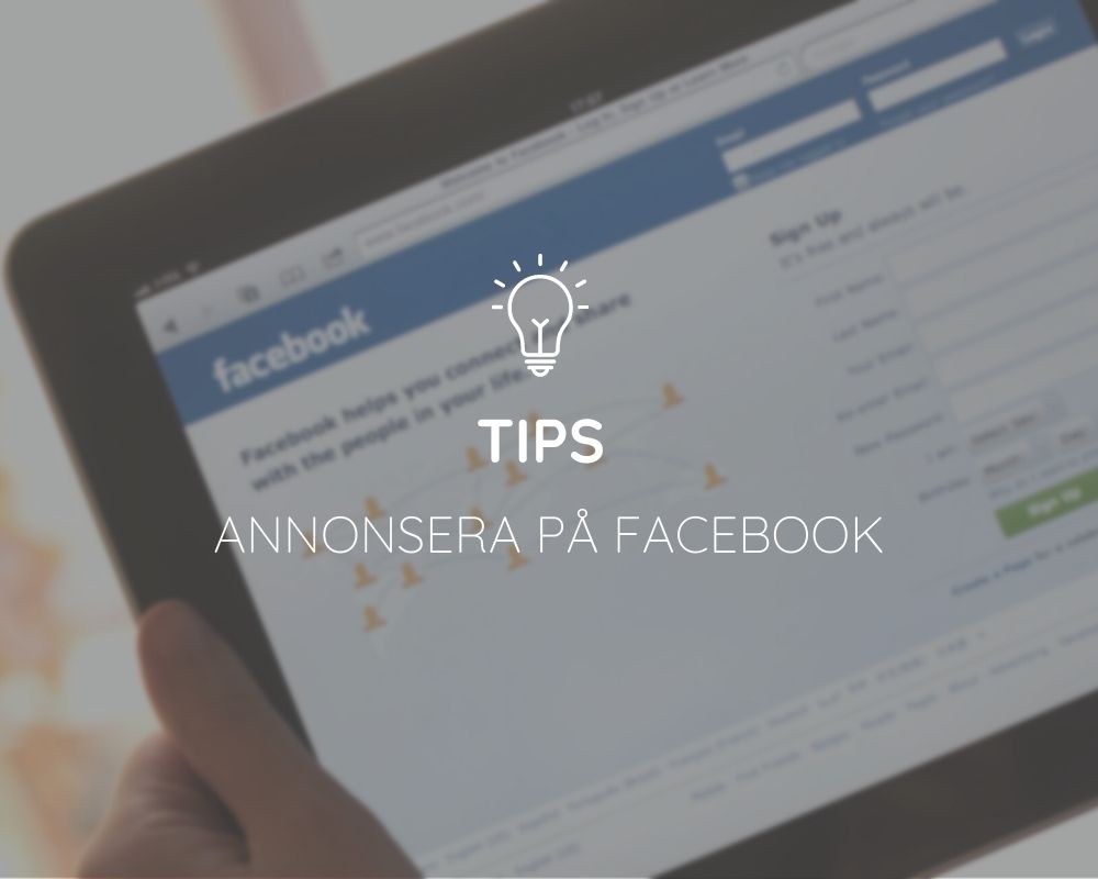 Tips - annonsera på Facebook